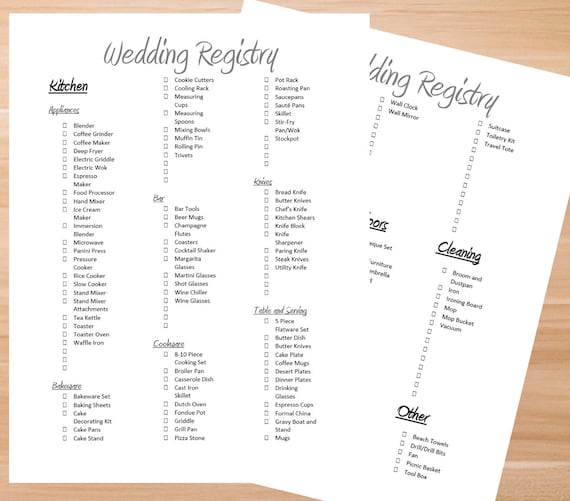 wedding registry checklist  Wedding registry checklist, Best