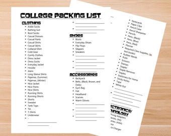 packing list pdf fileprintable