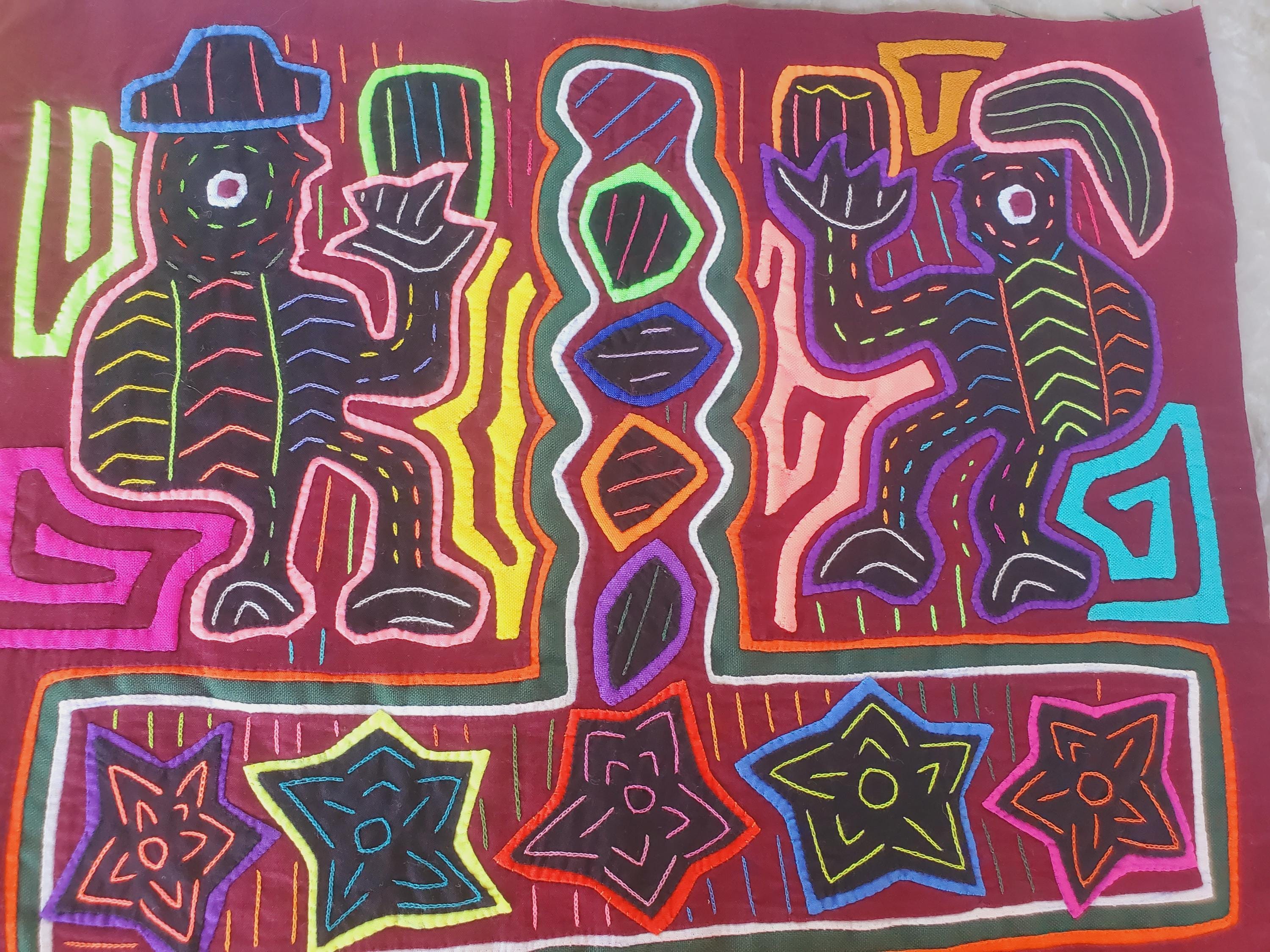 2200 #47#48 Bird Mola Panel Unframed Authentic From Panama - Etsy