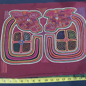 1800 8687 mola unframed unique style made in Panama