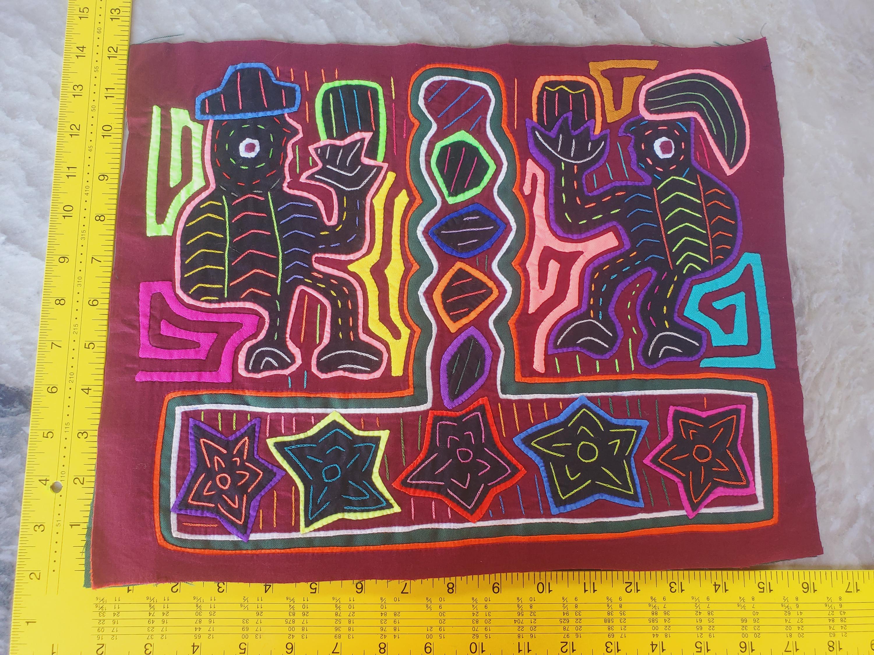 2200 #47#48 Bird Mola Panel Unframed Authentic From Panama - Etsy