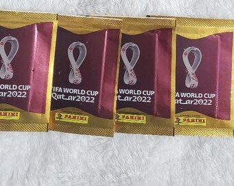 Panini World Cup Qatar 2022 Packs - Orange Stickers Version - Pick Any Quantity.