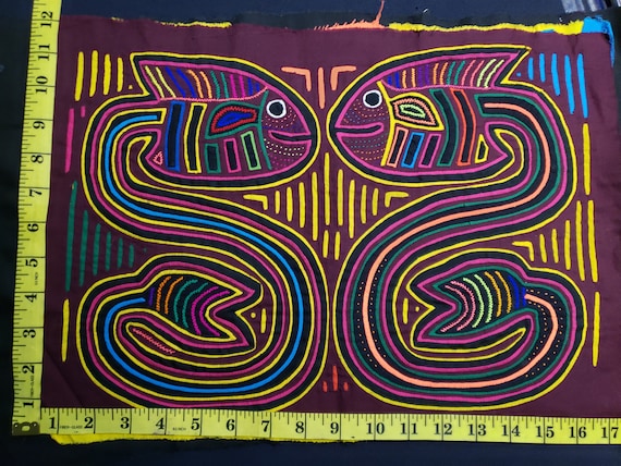 001 1199 Mola Panama Folk Art Textile Wall Hanging - Etsy