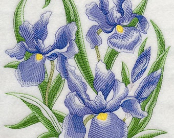 Plato de Cocina de Algodón Paños de Cocina Bordados Flor de Iris y Personalizados