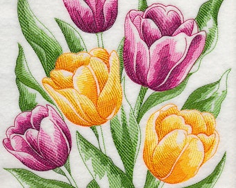 Plato Cocina Algodón Paños de Cocina Flor Bordada y Personalizada