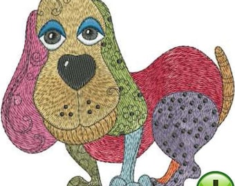 Camisetas bordadas del perro del remiendo 2