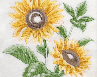 Plato de Cocina de Algodón Paños de Cocina Bordados Flor de Sol y Personalizados