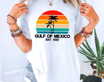 Gulf of Mexico Comfort Colors Tee: EST 1550, Atlantic Ocean