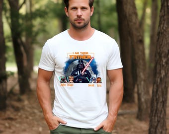 Personalized Superhero Dad Shirt with Kids Names, Father's Gift