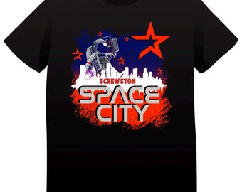 Space City Astronaut T-shirt - Houston Screwston Tee
