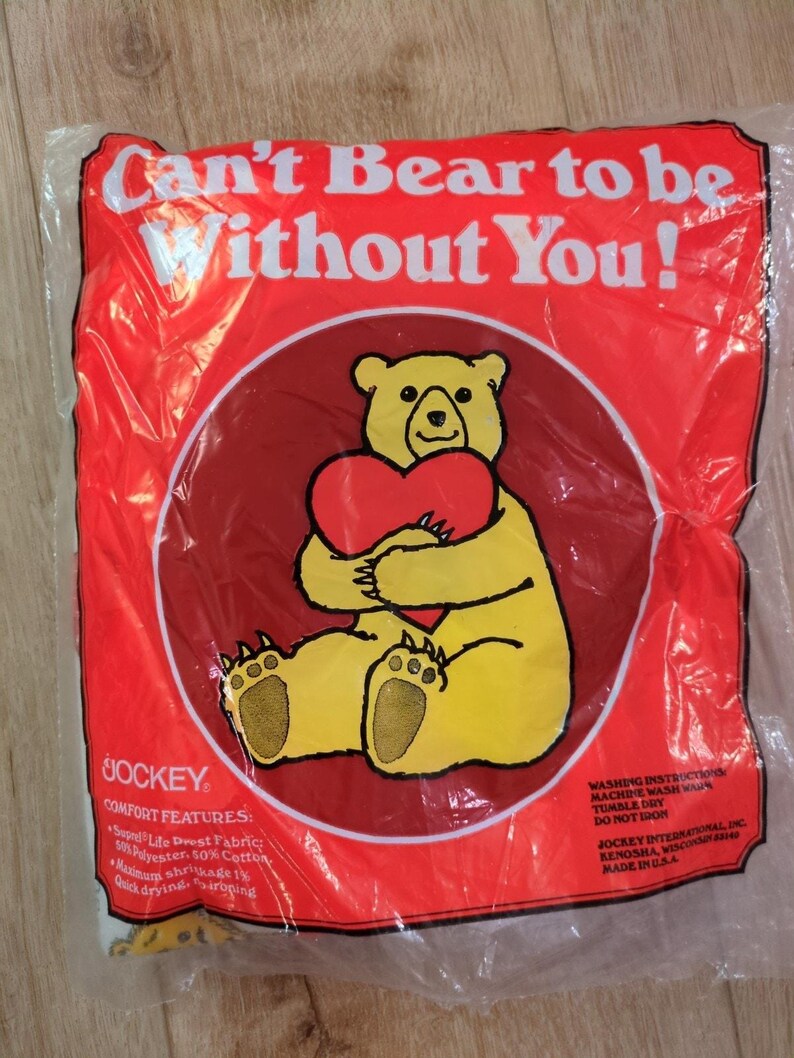 Vintage Jockey Boxers 38 Herzen / Bären Bild 3