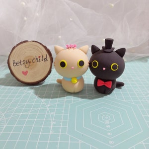 Cat bride and goom wedding cake toppers,wedding cake toppers funny