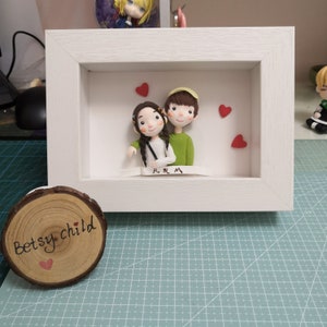 Spersonalizowana spersonalizowana figurka anime z gliny, personalizacja figurki w ramce na zdjęcia