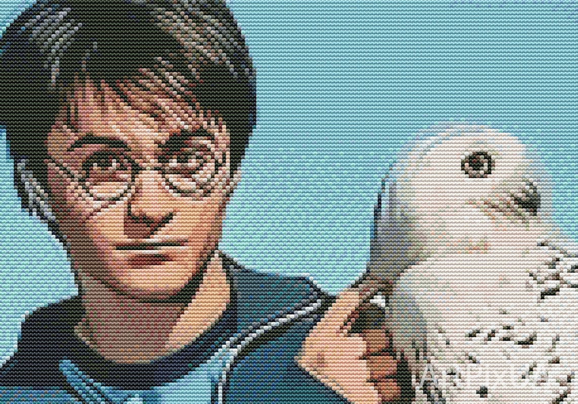 Harry Potter Cross Stitch Pattern PDF. Harry Potter Owl Photo Etsy