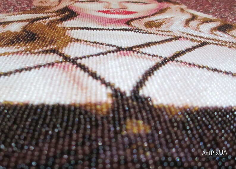 Preciosa beads portraitSeed beads embroidery kitDiy kitCustom portraitBeadwork photo embroideryCustom embroidery pattern