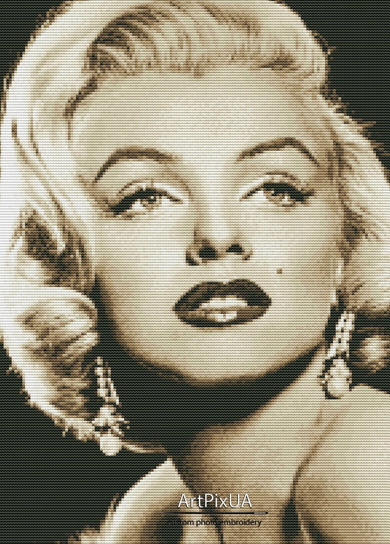 Marilyn Monroe Cross Stitch Patten Pdf/personal Cross Stitch | Etsy