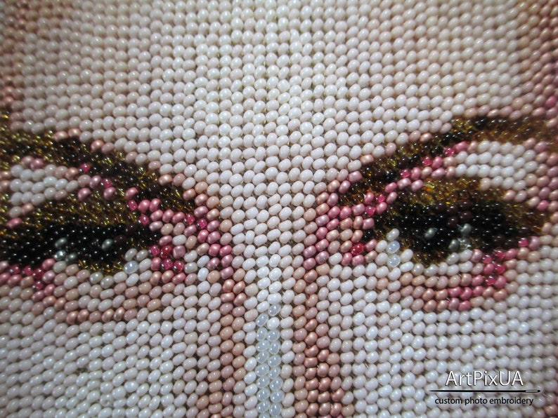 Preciosa beads portraitSeed beads embroidery kitDiy kitCustom portraitBeadwork photo embroideryCustom embroidery pattern