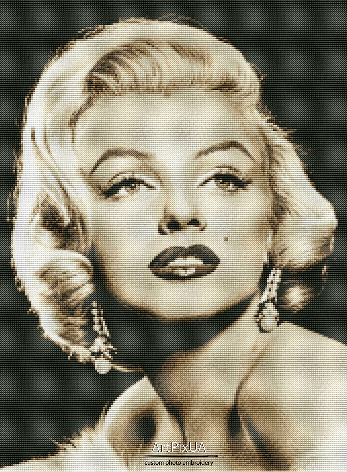Marilyn Monroe cross stitch patten PDF/Personal Cross Stitch | Etsy