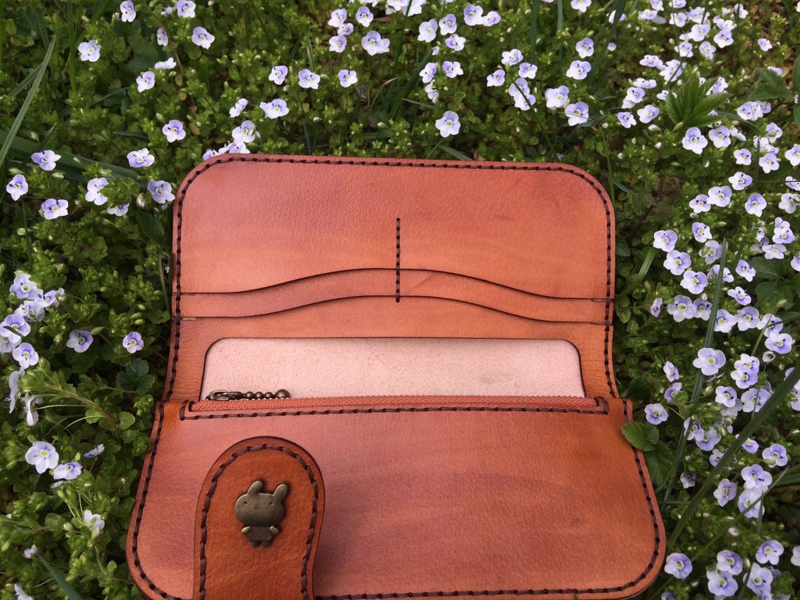 Leather pattern Leather wallet pattern Pdf pattern Long wallet Etsy