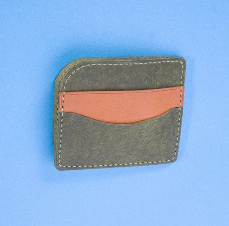 Two Minimalist Leather Wallet Pattern PDF Pattern Vector | Etsy