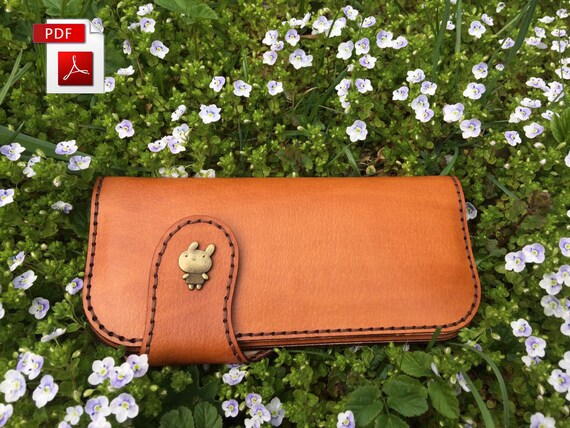 Leather pattern Leather wallet pattern Pdf pattern Long wallet | Etsy
