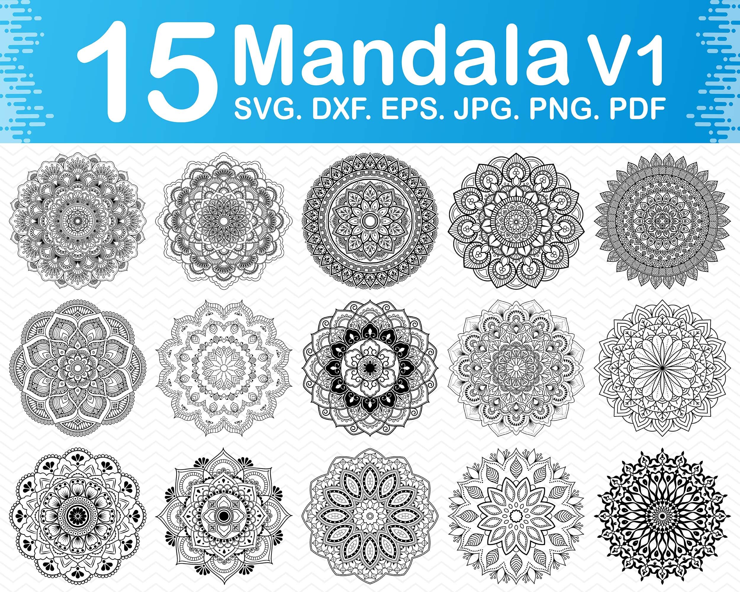 Mandala Svg Mandala Dxf Files Svg Files for Mandala Svg - Etsy Canada