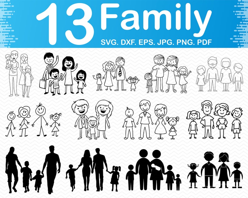 Download Family svg Family svg bundle Stick figure svg files for | Etsy