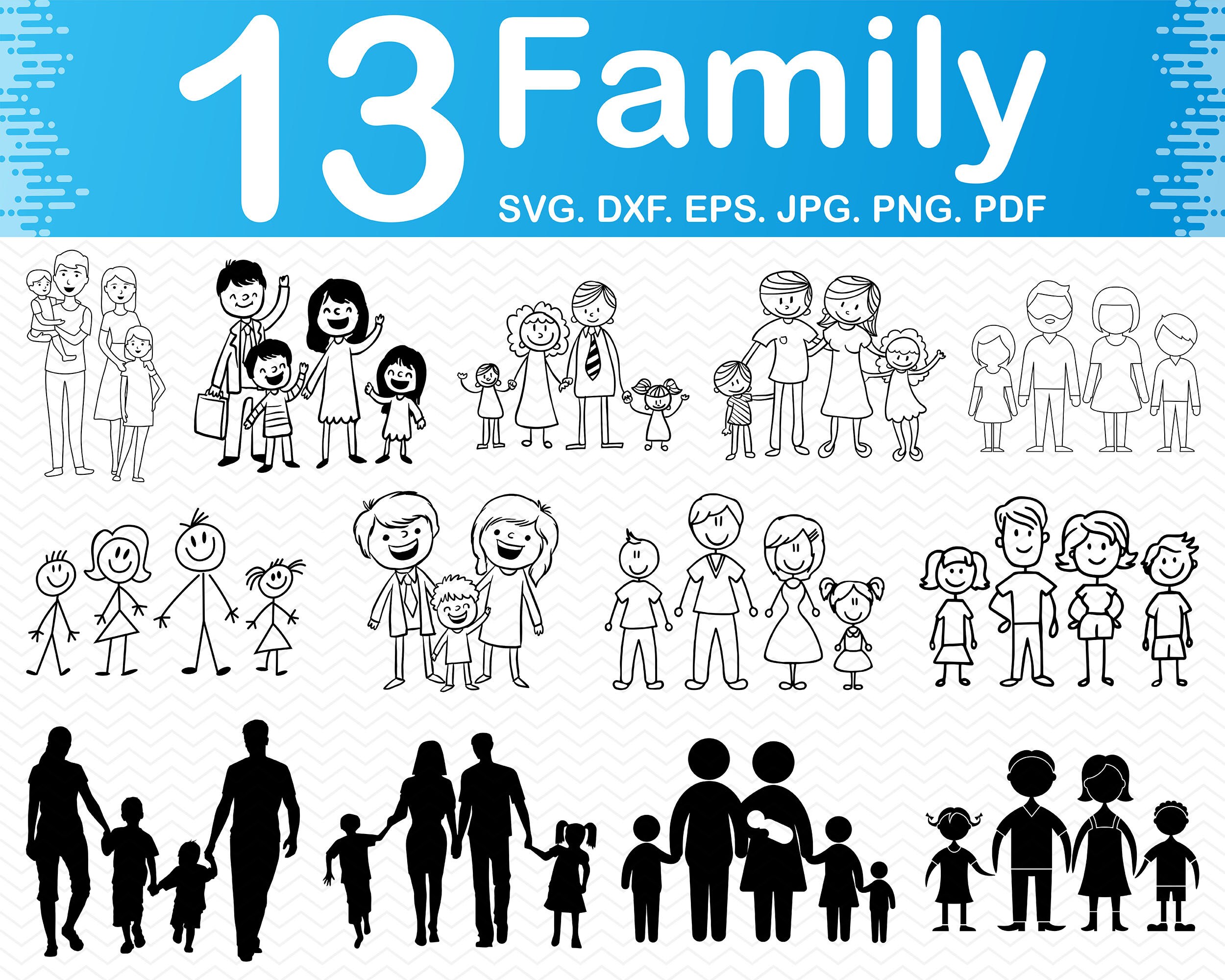 Download Family svg Family svg bundle Stick figure svg files for | Etsy