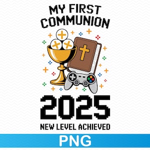 Meine erste Kommunion 2025 png, Christliche png Gaming png, Videospiel png, Jesus png Glaube png, Religiös png Gott png, Erstkommunion png
