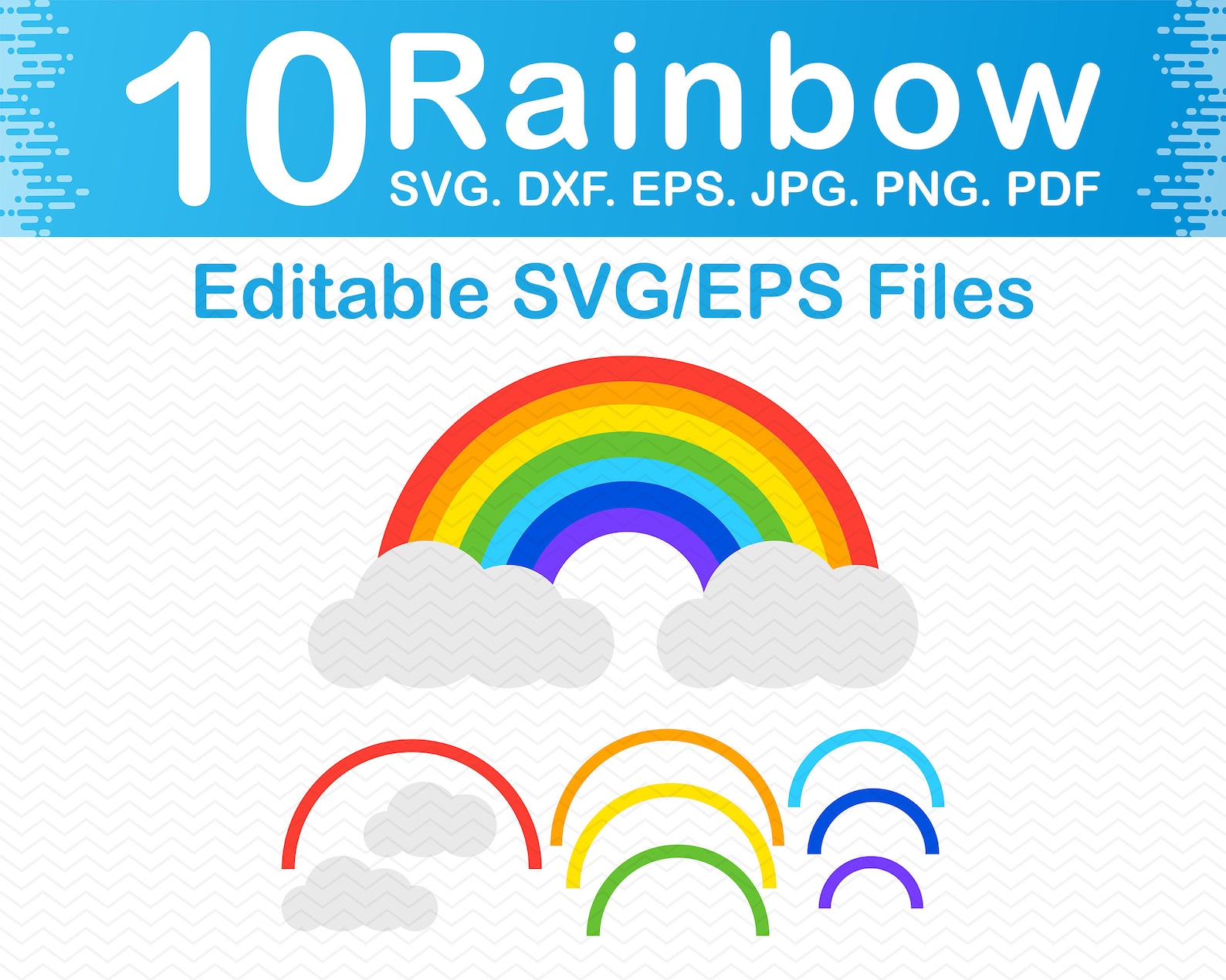 Rainbow svg files for cricut Rainbow png files Rainbow | Etsy