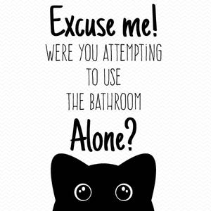 Chat svg drôle salle de bain, salle de bain signe svg, salle de bain signes svg chats svg, clipart chat toilettes svg, signe toilettes svg chaton svg cricut