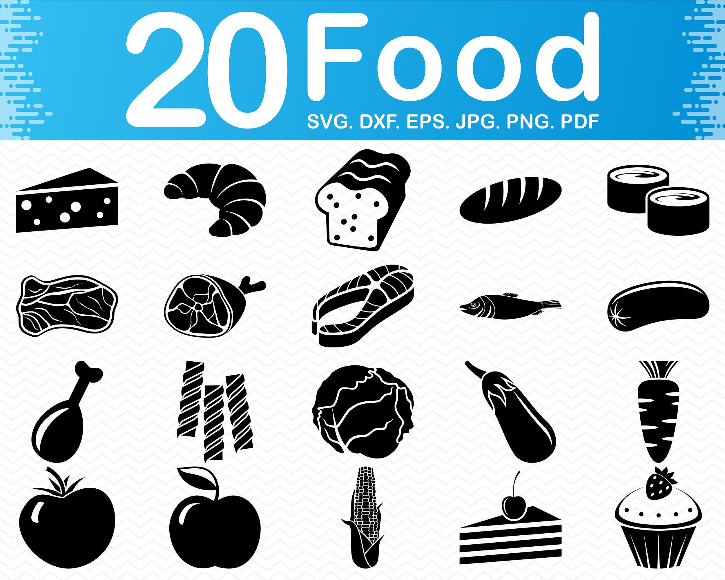 Food Svg Food Clipart Svg Files For Cricut Silhouette Svg Etsy | My XXX
