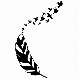 Veren SVG vogels SVG, In Loving Memory SVG, In Memory SVG, Memorial SVG, In memory of SVG, rust in vrede SVG, Cricut SVG silhouet SVG