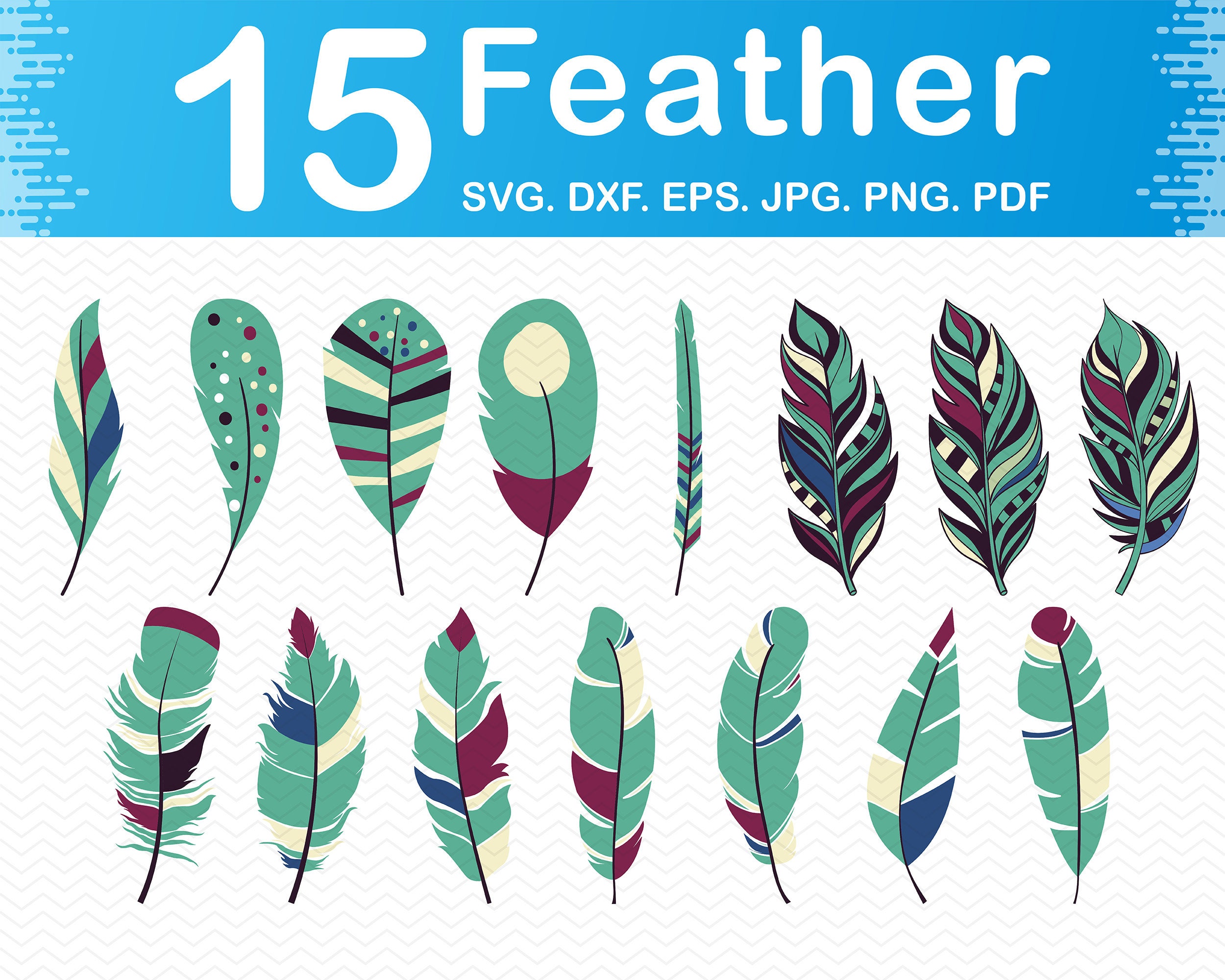 Feathers SVG Feather svg files for cricut Feather clipart Etsy
