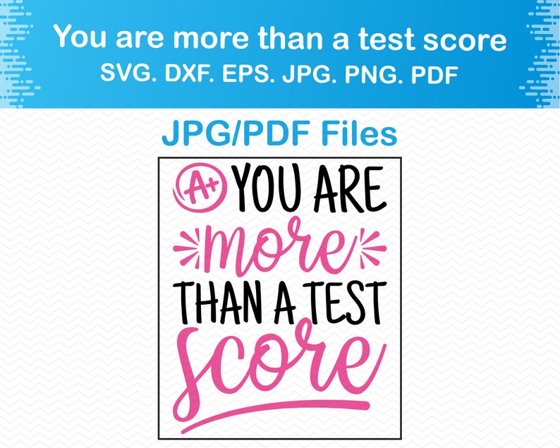 You Are More Than a Test Score Svg Teacher Svg School Svg - Etsy