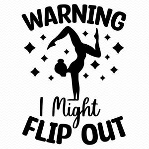 Aviso, eu posso surtar svg, Ginástica svg, Líder de torcida svg, Mãe de torcida svg, Mãe de ginástica svg, Dança svg, Cricut svg silhueta svg