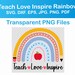 Teach Love Inspire Svg, Teacher Rainbow Svg, Back to School Svg ...