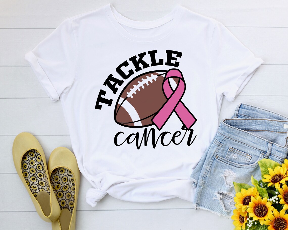 Tackle Cancer Svg Breastcancer Svg Football Svg Cancer - Etsy