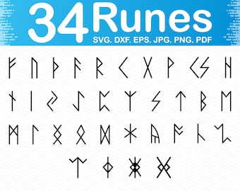 Runes svg Alphabet SVG, Viking svg, SVG letters svg files for cricut, Vikings svg silhouette svg, Vikings clipart,Vector PNG files Dxf files