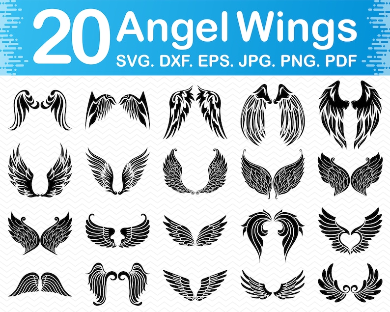 Download Multi Layered Angel Wings Svg For Cricut - Layered SVG Cut ...