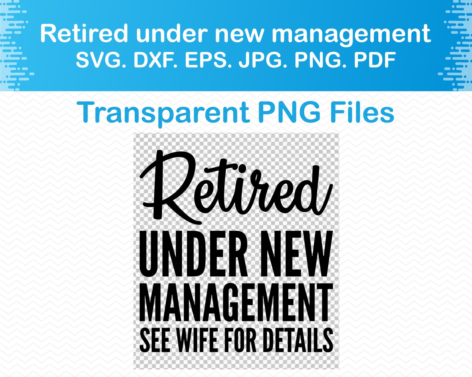 Retired under new management svg Husband and wife svg Funny Etsy