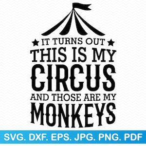 Het blijkt dat dit mijn circus is en dat zijn mijn apen SVG, kleuterschool SVG, kleuterschool PNG, voorschoolse SVG, leraar shirt SVG, grappige SVG