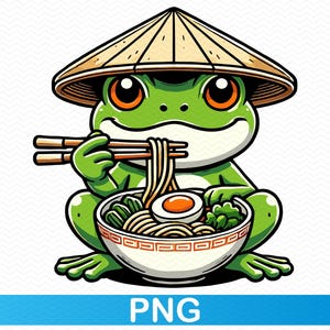 Grenouille mangeant des ramen PNG, grenouille png Kawaii png, clipart kawaii ramen png, nouilles png Anime png, png japonais, tshirt png png drôle, png à la mode