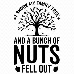 J'ai secoué mon arbre généalogique et un tas de noix est tombée svg, svg réunion de famille, svg sarcastique Svg drôle, réunion de famille png famille svg clipart