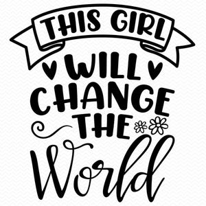 Dieses Mädchen wird die Welt ändern svg, Boss Baby svg, starke Frau svg, Feministische svg, Mädchen-Boss svg, Boss-Lady svg, Mädchen-Power svg Clipart