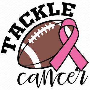 Tackle Cancer svg, Brustkrebs svg, Fußball svg, Krebsband svg, Krebsbewusstsein svg, Brustkrebs png, Cricut svg Kontur svg