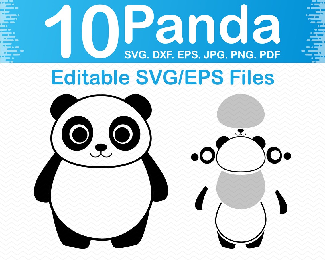 Cute Panda Svg Panda Clipart Panda Png Files Animal Svg | Etsy