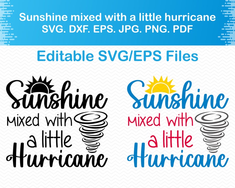 Sunshine Mixed With a Little Hurricane Svg Sassy Svg - Etsy