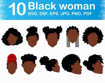 Black woman svg, Afro woman svg, African american svg, Black girl svg, Black queen svg, Afro Girl SVG, Afro svg files for cricut silhouette