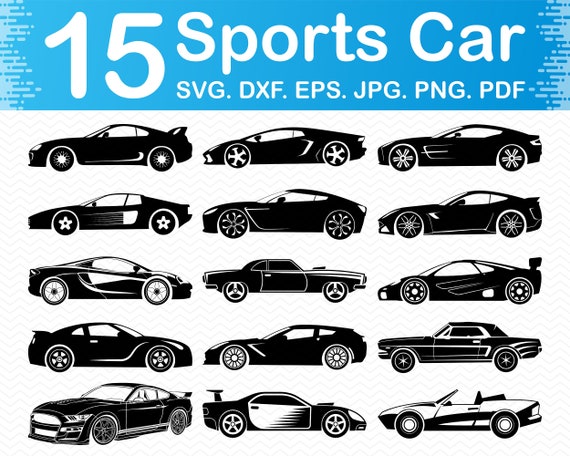 Sports car clipart Car clipart Car svg files for cricut Dxf files for laser Silhouette svg Racing svg Race car svg Car,Sports car svg